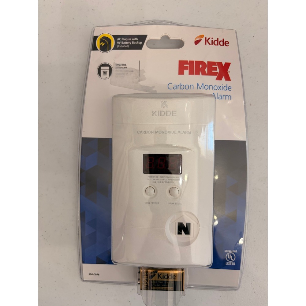 Kidde Firex Carbon Monoxide Alarm Digital Display AC Plug-In KN-COPP-3 900-0076